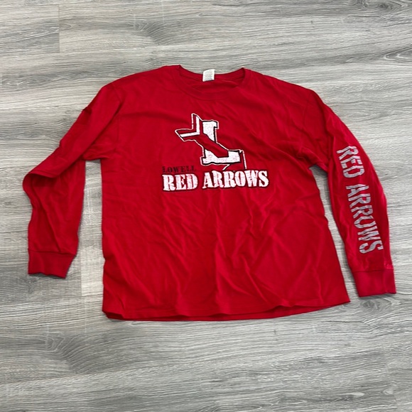 Vintage Jerzees Red Long Sleeve Tee - XL - Picture 1 of 3